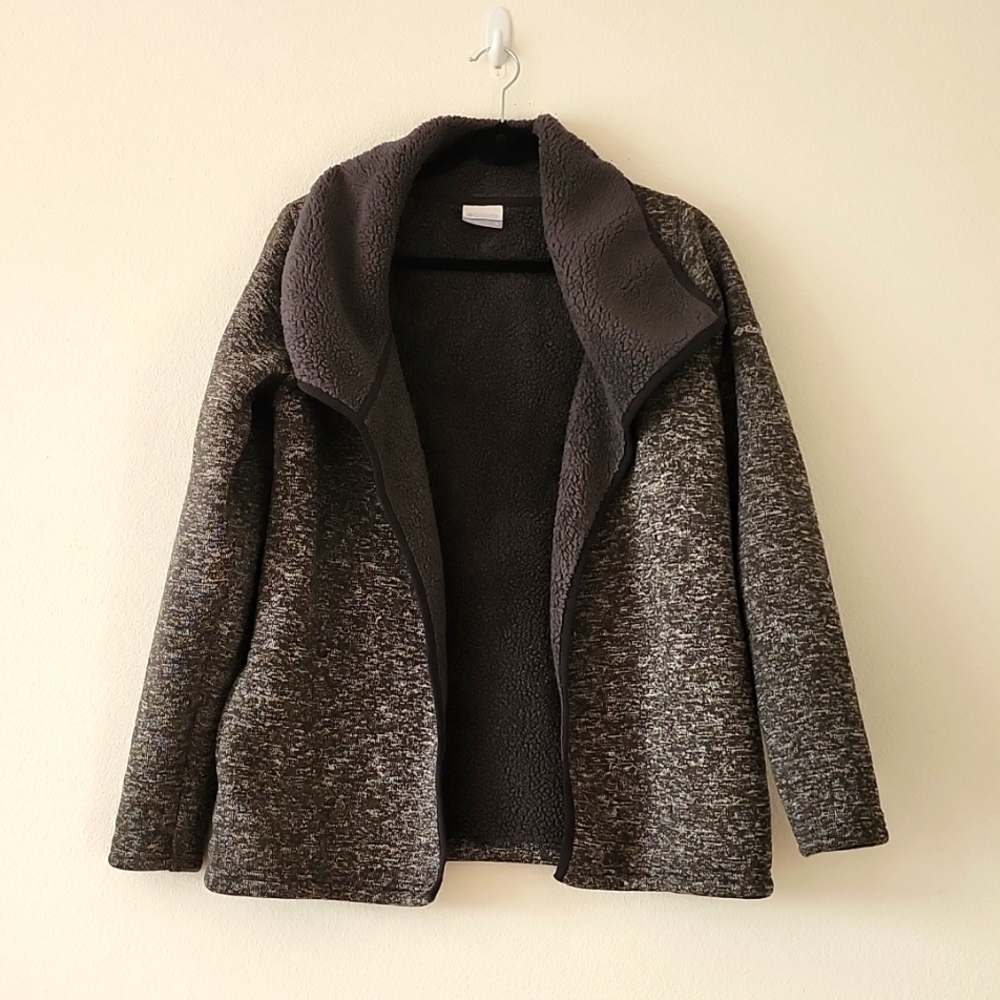 Columbia fleece lined open cardigan